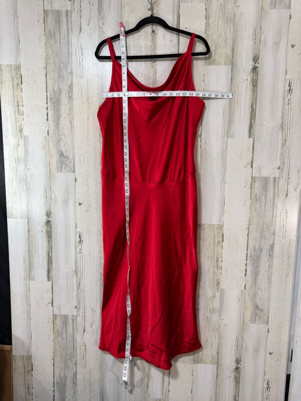 Ava & Viv Red Satin Maxi Slip Dress - Picture 3 of 12